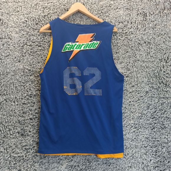 Irving Sport Men Basketball Jersey Medium Reversible Blue Yellow Los Halcones 62 - Picture 3 of 11